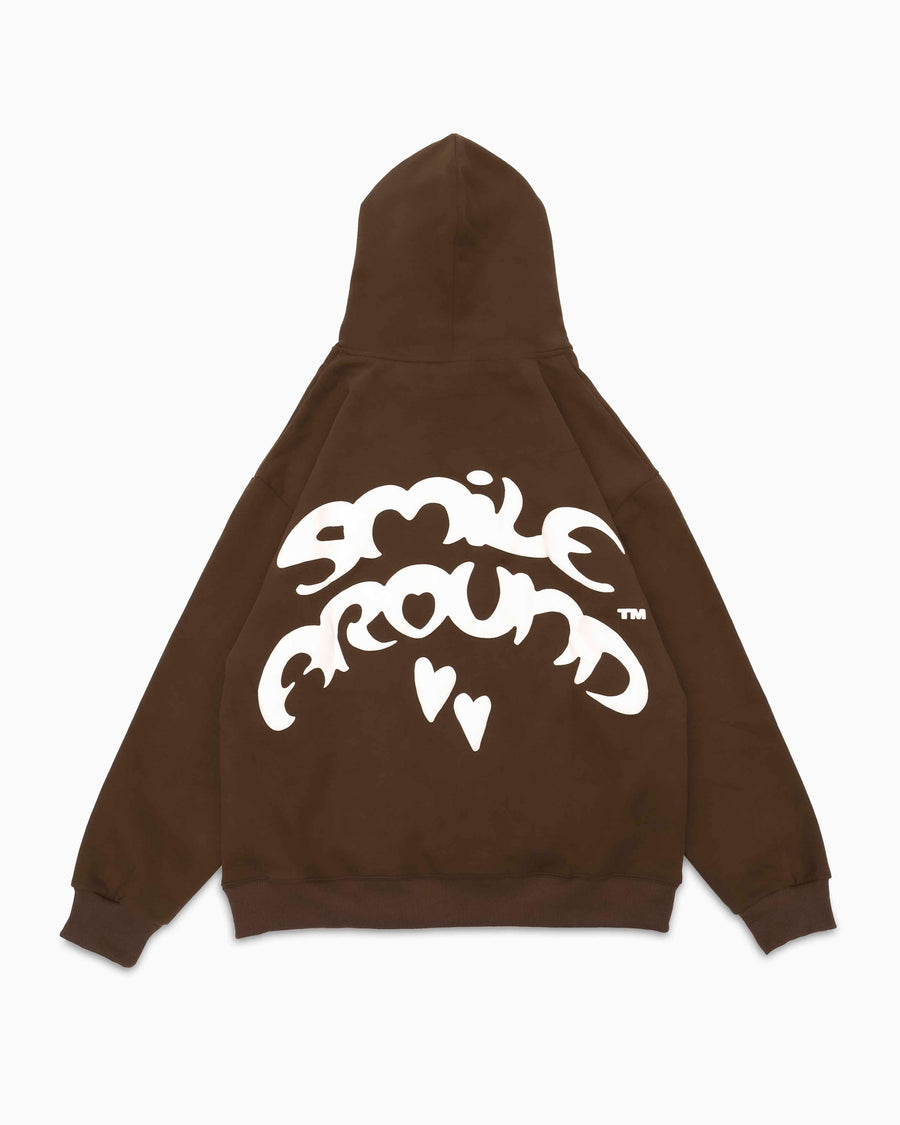 Hidden Hearts Hoodie Brown