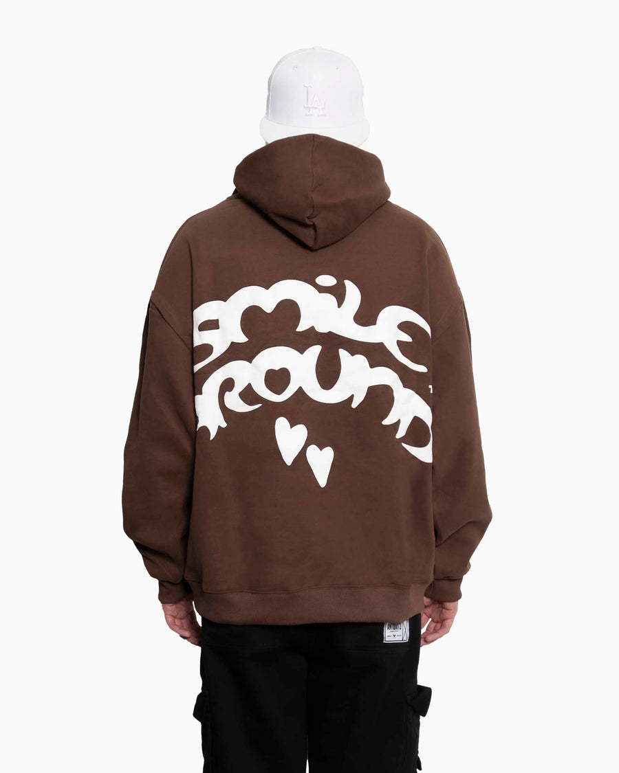 Hidden Hearts Hoodie Brown