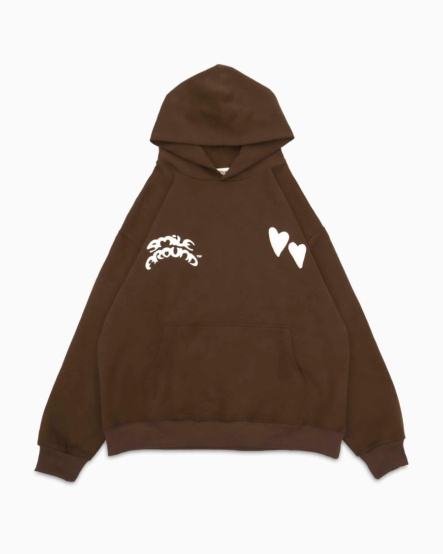 Hidden Hearts Hoodie Brown