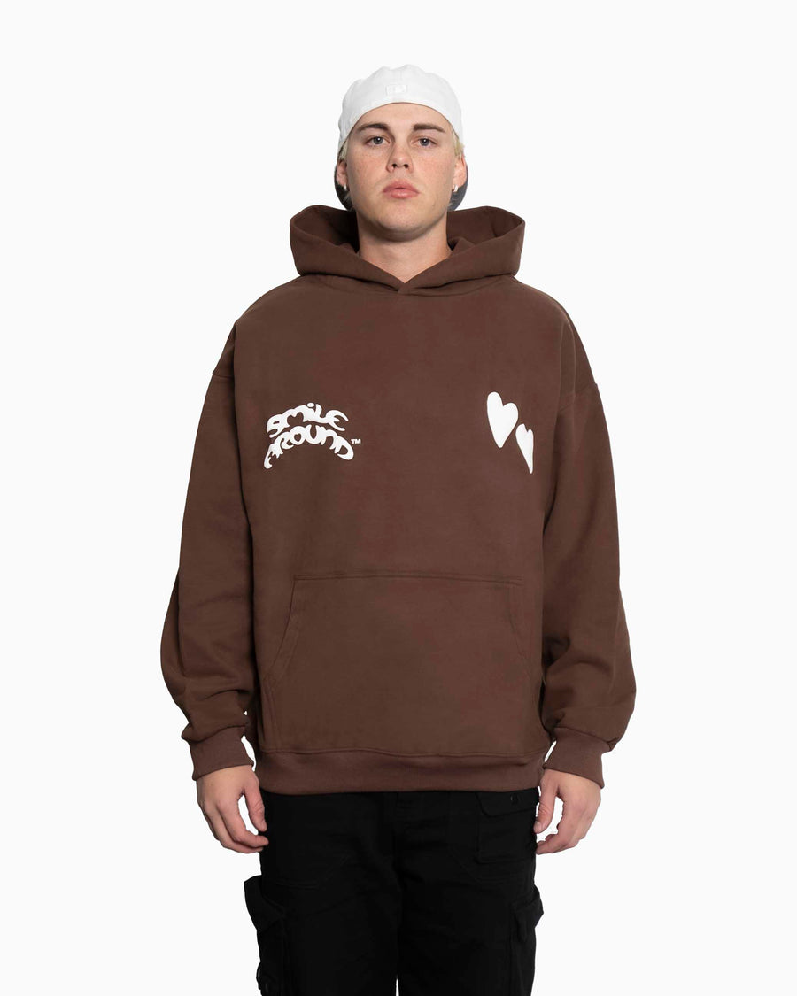 Hidden Hearts Hoodie Brown